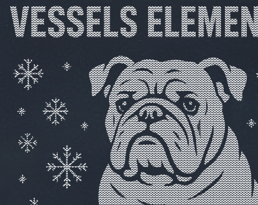Winter Bulldog Holiday Design T-Shirt
