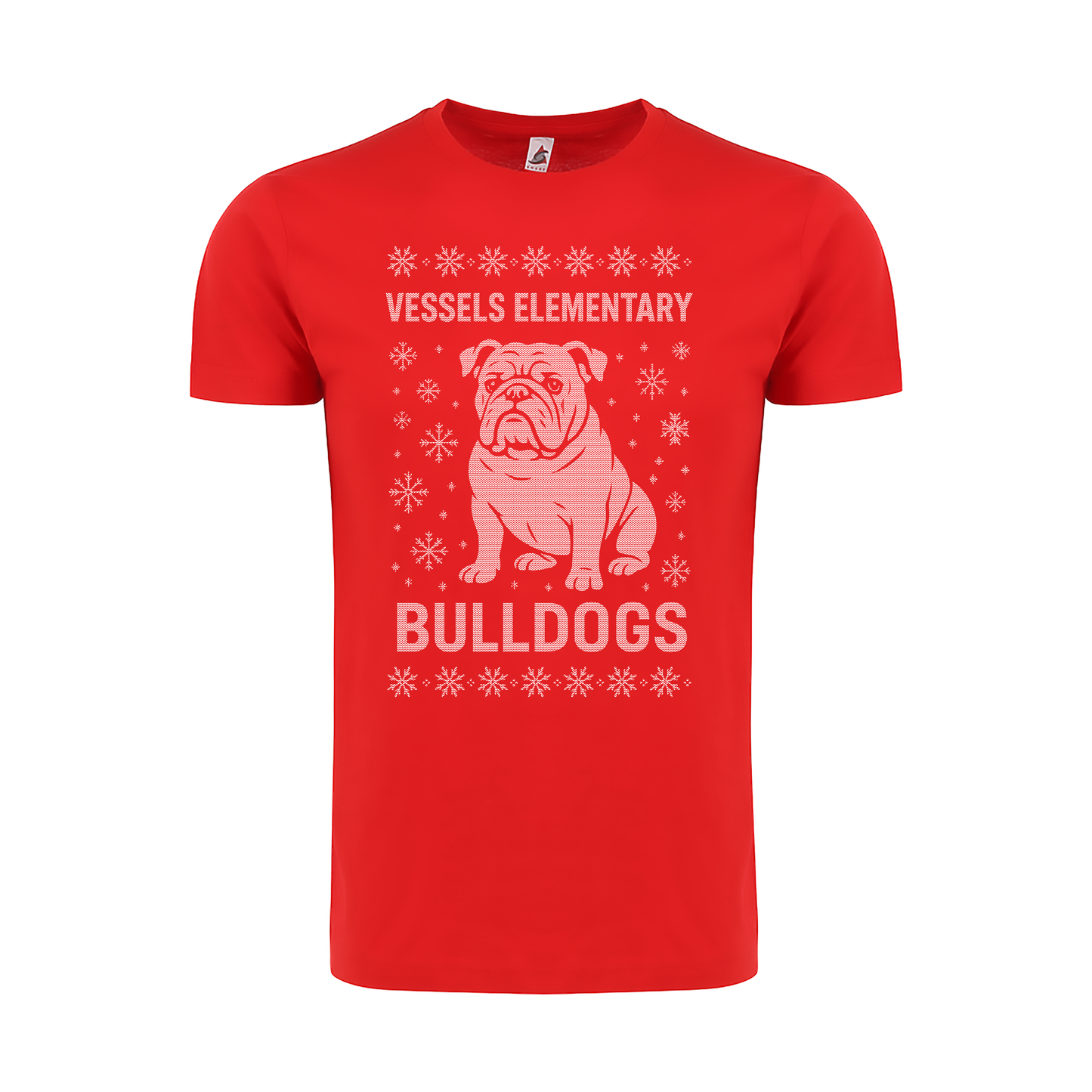 Winter Bulldog Holiday Design T-Shirt